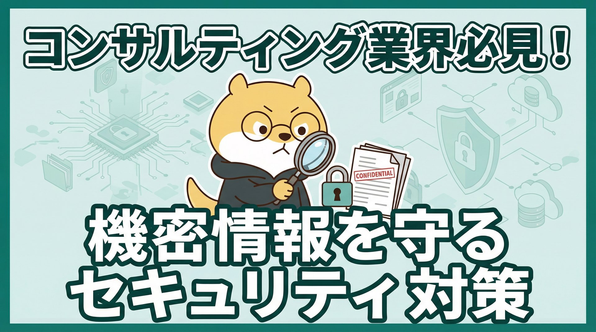 コンサルティング業界必見！機密情報を守るセキュリティ対策
