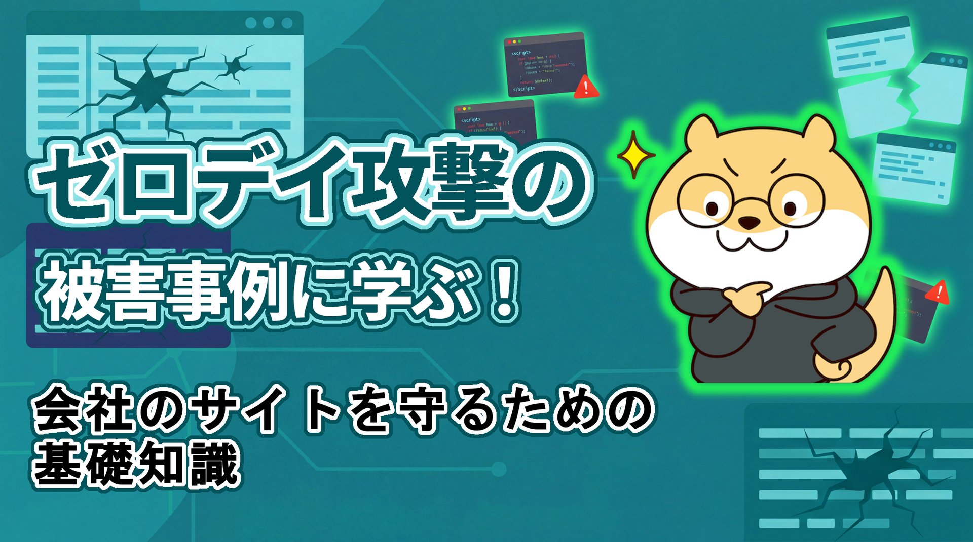 ゼロデイ攻撃の被害事例に学ぶ！会社のサイトを守るための基礎知識