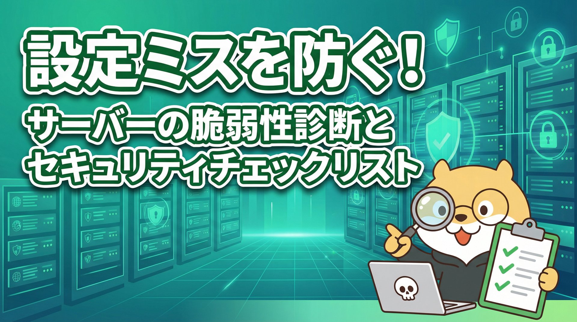 設定ミスを防ぐ！サーバーの脆弱性診断とセキュリティチェックリスト