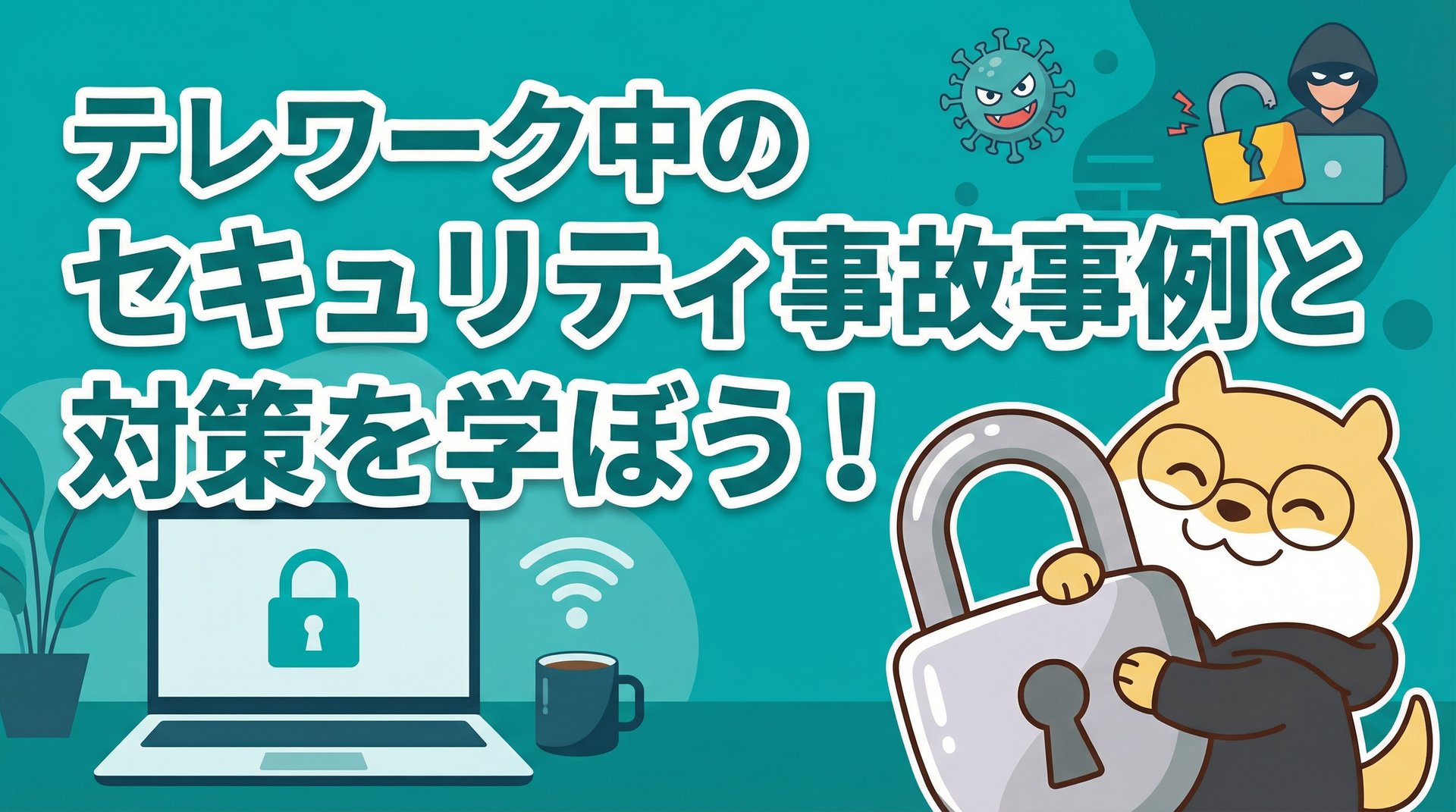 テレワーク中のセキュリティ事故事例と対策を学ぼう！