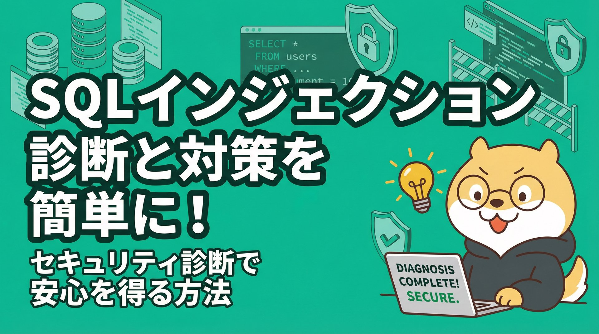 SQLインジェクション診断と対策を簡単に！セキュリティ診断で安心を得る方法