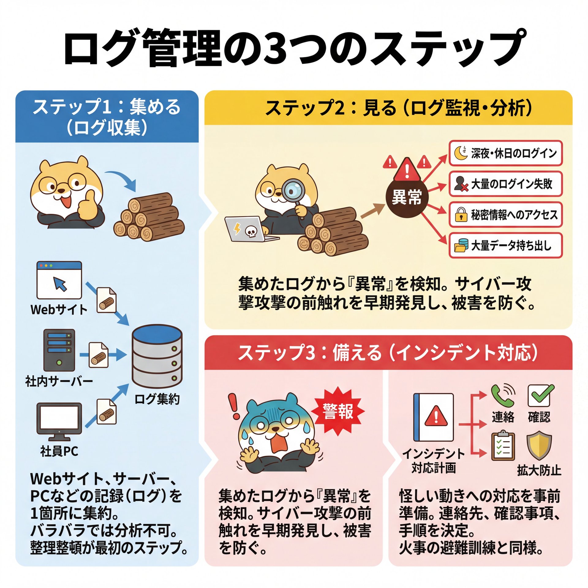 26-Three steps to log management.png