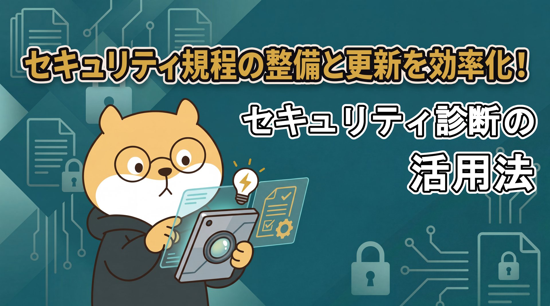 セキュリティ規程の整備と更新を効率化！セキュリティ診断の活用法