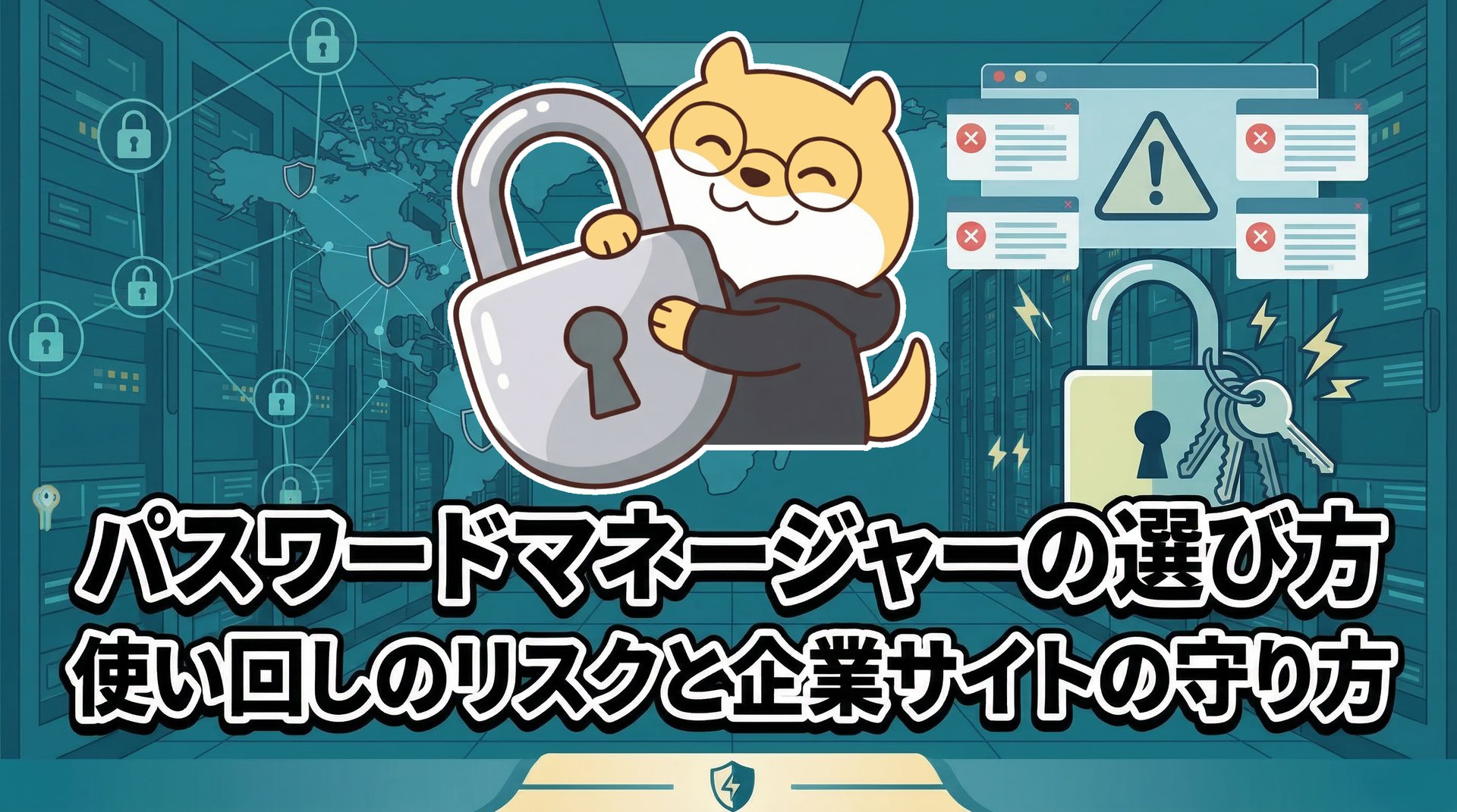 パスワードマネージャーの選び方｜使い回しのリスクと企業サイトの守り方