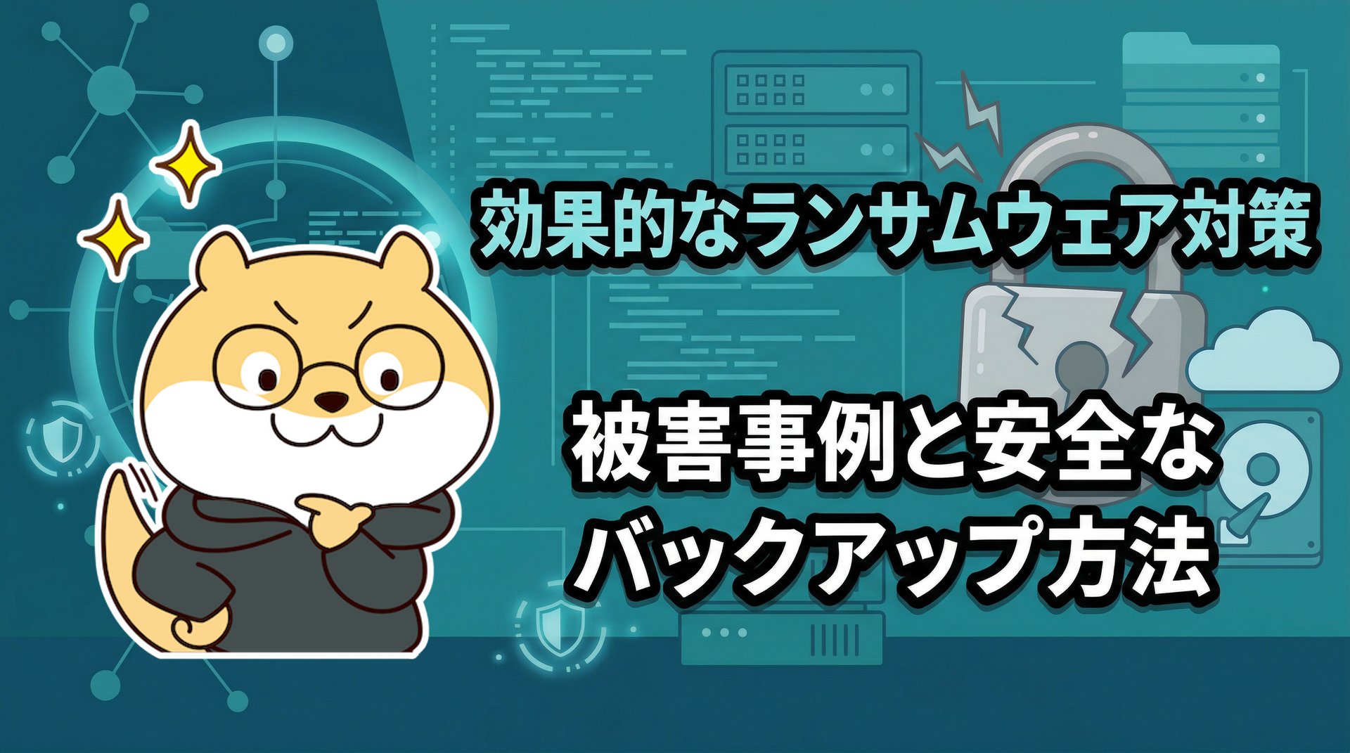 効果的なランサムウェア対策｜被害事例と安全なバックアップ方法